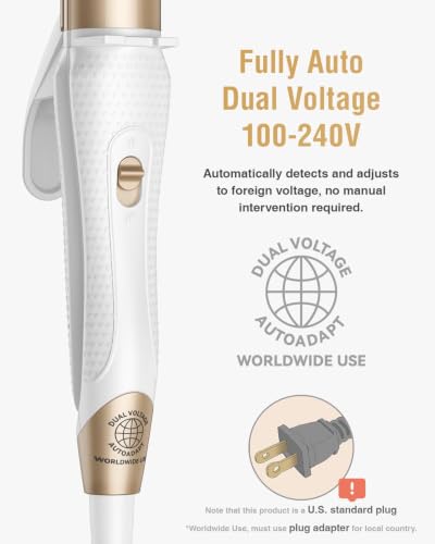 Travel Curling Iron Mini (Golden Years - 450℉ for Thick/Coarse Hair Only)
