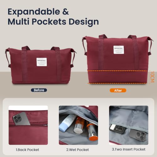 G Series Luggage set 5pcs (Wine Red / 5-Piece Set)
