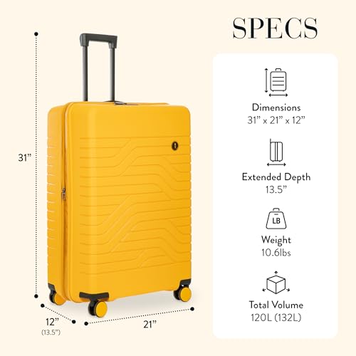 B Y Ulisse Checked Luggage with Spinner Wheels (Checked-large / Mango)