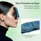 3D Bamboo Cotton Sleep Mask with Bluetooth 5.4 Headphone (Blue)
