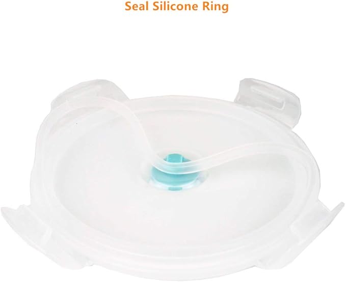 CARTINTS Blue Silicone Collapsible Food Storage Containers-Prep/Storage Bowls - Image 6