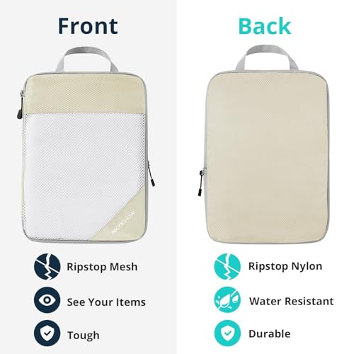 Compression Packing Cubes 8 Set (Beige / 8 pcs)