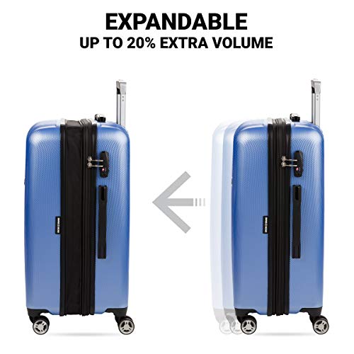7272 Energie Expandable Hardside Luggage with Spinner Wheels and TSA Lock (Checked-Large 27-Inch / Periwinkle Blue)