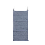 Hanging Cotton Blend Closet Organizer with 3 Storage Shelves (Denim)