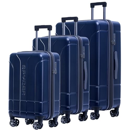 Carve 3 Piece Set with 360° Spinner Wheels (Navy / 3-Piece Set)