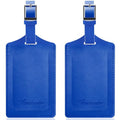 2 Pack Luggage Tags for Suitcases Airplane Travel Essentials (Fresh Blue)