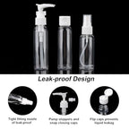 13 Pack 2oz TSA Approved Travel Size Bottles for Toiletries (White-13pcs)