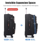Softside Expandable Luggage with 4 Spinner Wheels (Black / 25-Inch)