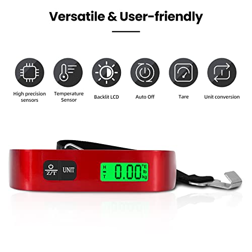 Digital Luggage Scale (Red)