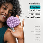 2 Pack Large Scalp Massager Scrubber Shampoo Brush for Hair Growth (New Purple & Green)