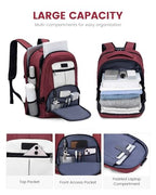 Large Laptop Backpack for Men (Red&white / 15.6 inch)