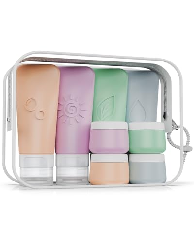 20 Piece Silicone Travel Bottles Set (Green-20PCS)