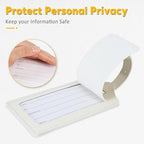 12 Pack Luggage Tags Faux Leather for Suitcases Travel Bag Labels with Protection Cover ID (Ivory)