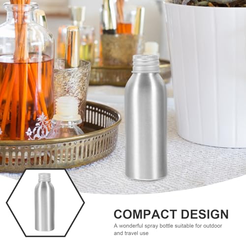 3 Sets Aluminum Travel Bottles 100ml Empty Aluminum Bottle with Screw Lids for Lotion Shampoo Essential Oil Perfume Aromatherapy (3.4 Ounces)