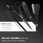 Professional Matte Black Barber Grooming Kit (Black Barber Kit)