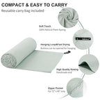 Microfiber Towel Quick Dry Camping & Travel & Gym Towel. Compact (Light Green / 24.00" x 12.00")