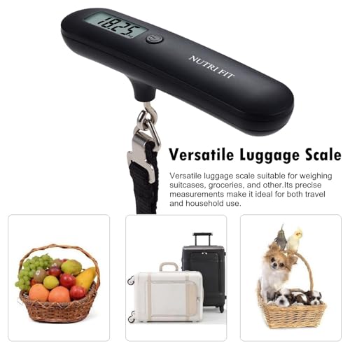 Luggage Scale Travel Digital Suitcase Weight Scale Portable 110lb (Classic Black)