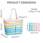 Beach Bags for Women (Rainbow Ripple / 28L)