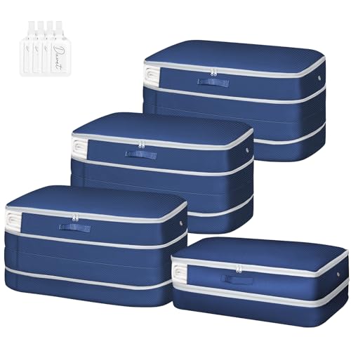 Comforter Storage Bag (4 Packs / Navy Blue)