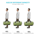 Waterproof Duffel Bag (Army Green / 80L)
