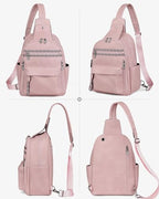 Large Sling Bag for Women (Pink Retro Style)