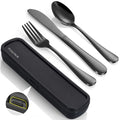 Travel Utensils with Case (Black)