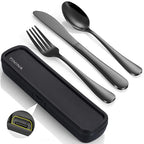 Travel Utensils with Case (Black)