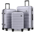 Luggage Set 3 Piece Lightweight Durable Hardshell (Platinum)