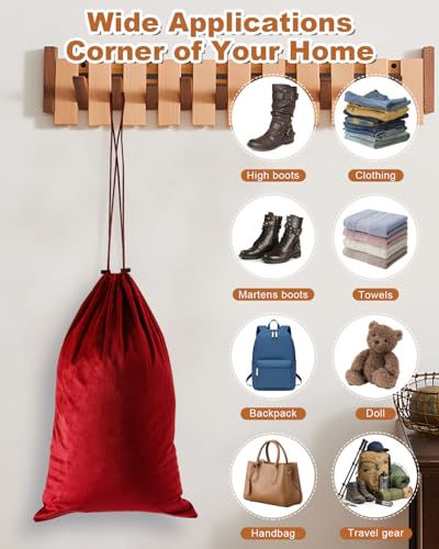2 Pcs Shoe Bags for Travel (Rio Red / 21.2"x13.3")