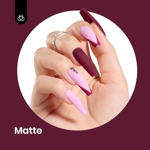 Beetles Dark Red Gel Polish (C - Creme Red | Mellow Plum)