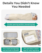 6 Set Compression Packing Cubes for Travel (Antique White / Set of 6)