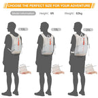 20L Hiking Backpack for Men Women Lightweight Foldable Small Daypack for Travel Camping Outdoor (Beige / 20l)