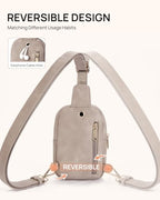 Crossbody Bags for Women Leather Cross Body Sling Bag for Woman Travel Cloud Grey (1-cloud Grey)