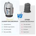 2PK 120L Laundry Bag Backpack (120L - 2PK / Gray)