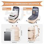 Vacuum Backpack Travel with Pump (A1-beige / 25 liters)