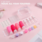 21 Pack Travel Bottles for Toiletries (Pink)