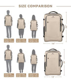 Carry On Backpack for Women (Creambeige / 18.4 Inch (22''x14''x11''))