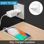 6 Pack European to US Plug Adapter (White)