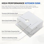 25 x 22 Inch Drop In Kitchen Sink (Brushed Nickel / 25" x 22" x 9")