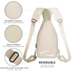 Sling Bag for Women (Leather Beige / Large)