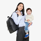 Eras Diaper Bag Backpack with 15 Pockets & Changing Pad (Black)