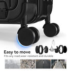 SOKOK Front Pocket Luggage Wide Handle with Spinner Wheels 24 Inch (Black)
