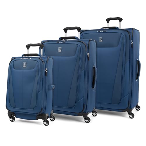 Maxlite 5 Softside Expandable Luggage with 4 Spinner Wheels (3-Piece Set (21/25/29) / Sapphire Blue)