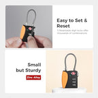 TSA Approved Travel Luggage Locks (Orange / 1 Pack)