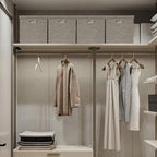 Storage Bins with Lids (13×13×13/4pcs with lids / Coffee)