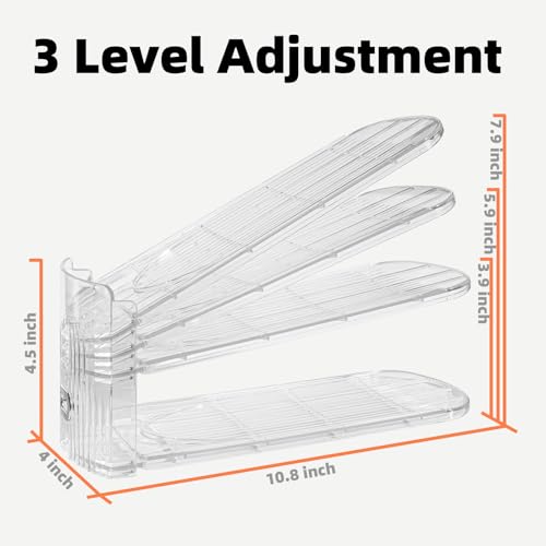 12 Pack Adjustable 50% Space (12PCS / Transparent)