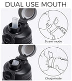 Collapsible Water Bottles with Straw for Travel (Cherry Breeze)