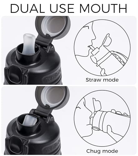 Collapsible Water Bottles with Straw for Travel (Ocean Breeze)