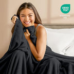Fleece Blanket Luxury Microplush (Twin/Twin XL / 05 - Black)