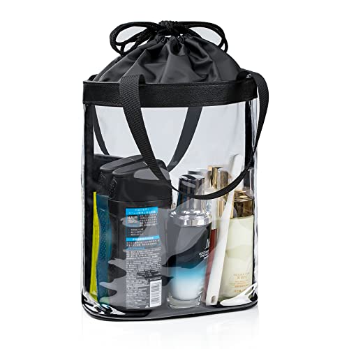 Clear Toiletry Bag (Medium / Black)